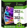 CARTRIGO 302 XL Cartucce per Stampanti Mutilpack Sostituto di Cartucce Originali HP 302 Colore e Nero,302 XL Cartucce per HP OfficeJet 3831 3833 3830 3832 3835 DeskJet 3630 3632 2130 3639 Envy 4520 4525 4527