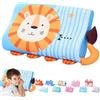 LUKIUP Cuscino Asilo 3-6 anni con Federa, Cuscino Bambini Cuscino Bambino, Con Animali Kawaii, Ergonomico, Traspirante e Delicato Sulla Pelle, Lavabile a Partire dai 3 Anni in su