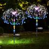XRR Luci Solari per Giardino Esterno, 2 Pezzi 120LED Fuochi d'artificio illuminanti Energia Solare 2 Modalità lampada decorativa a fiori impermeabile per Vialetto Natale Recinzione(multicolore)