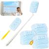 VicBou 32 Pezzi per Swiffer Panni Catturapolvere Ricambi Kit,3D 360° per Swiffer Duster Piumini Ricariche, con Manico e Palo Telescopico, per Intrappolare Sporco, Polvere