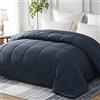 Yebeda Piumino per 4 Stagioni, 200 x 200 cm, Trapunta in Microfibra, Piumone per Letto Matrimoniale, Traspirante e Super Morbido per Tutte le Stagioni, Blu Navy