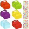 XWCHASA 12 Scatola Regalo Colorate con 3 Adesivi a Forma di Lettera, 16 x 9 x 8,5 cms Catoline Cartone per Snack e Torte per Bambini Compleanno Matrimonio Baby Shower Decorazioni (Arcobaleno)