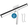 kowald Tergivetro Doccia 31 cm kowald in Acciaio Inox | Kit Professionale con 2 Ganci e Gomma di Ricambio | Tergicristallo Extra Largo per Vetri e Piastrelle