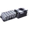 Encasa XO Asciugamani da cucina e salviette in cotone Grigio | Strofinaccio in waffle e tessuto piatto | Set strofinacci | 70x45 cm | Riutilizzabile e ad asciugatura rapida Set di 12