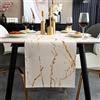 Jayusaror Runner da tavolo Autunno Bianco e Oro Moderno Runner Tavola in lino Marmo Dorato Textured Arte Astratta Lavabile Tavola per Caffè Sala da Pranzo Comò Tavolino Finale 40 x 240 cm