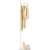 Yawinhe Appendiabiti da Terra, Metallo Attaccapanni Autoportante, Moderno Mensola Sospesa, Stand Appendiabiti per Ingresso, Corridoio, Entrata, 39×26×174cm,Bianco,SMJ101W