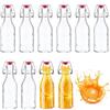 Nuangoo Set da 10 Bottiglie in Vetro da 250ml con Tappo Ermetico,Bottiglie Vetro,Bottiglie Riutilizzabili Bottiglie Vuote per Birra, Olio, Succhi, Soda