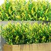 WILLBOND 12 fasci di piante artificiali di lavanda resistenti ai raggi UV, per esterni, fiori finti per composizioni floreali, centrotavola, decorazione per la casa e il giardino (giallo)