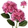 Oairse 2 fiori artificiali di ortensia, fiori finti decorativi, rosa realistici, in seta, stelo lungo 63 cm, per casa, hotel, ufficio, decorazioni per matrimoni