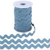 GORGECRAFT 25 iarda 10mm Rick Rack Trim per Cucire RIC Rac Ribbon Wave Bending Fringe Trim Acciaio Blu Zig Zag Pizzo Bordatura Treccia per Fai da Te Artigianato Regalo Confezionamento Fiocco