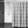 DUFU Tenda da doccia lavabile con 12 ganci e orlo appesantito, antiruggine, non assorbente, ad asciugatura rapida, inodore, per vasca da bagno e box doccia, 180 x 180 cm, colore: grigio