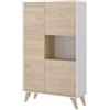 Dekit Mobile alto 3 ante in legno naturale L 81 x P 43 x H 135 cm