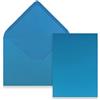 FarbenFroh by GUSTAV NEUSER Set di 25 biglietti singoli con busta, formato DIN A5, 14,8 x 21 cm, colore blu azzurro con buste per lettere, formato DIN C5, 15,4 x 22 cm, colore blu azzurro