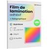 StarMaker 10 fogli A4, pellicola per laminazione a freddo olografica, fogli laminati autoadesivi, per foto e adesivi, compatibili con plotter da taglio (Rainbow)