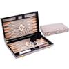 Engelhart - 250543 - Backgammon Deluxe 18 Pollici - Gioco Elegante con Impiallacciatura in Legno di Ebano Verniciato - Grigio