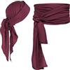 CERCTLA Set di Accessori per Costumi da Pirata, 2 PCS Capitano Pirata Costume Accessori, Kit Accessoro Pirati Medievale con Bandana e Cintura per Halloween, Festa a Tema Pirati (rosso scuro)