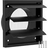 Hon&Guan Ø100mm Griglia di Ventilazione Rettangolare, Griglia Aerazione In ABS Plastica 3 Alette Quadrata con Lamelle Mobili & Protezione Insetti per Bagno, Cucina, Aspirator, Pareti Esterne, Soffitto
