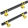 Trendecor 10 maniglie per mobili in acciaio inox, 150 mm, colore nero, oro, maniglie da cucina, con viti, colore nero, per mobili, cucina e decorazione della casa