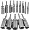 Suevut 14 Pezzi Chiavi a Bussola per Avvitatore Kit,6-19mm Dadi per Avvitatore a Percussione, Hexagon Nut Driver Drill Bit Approfondire 34mm, per Trapani, Bussole a Percussione Bit Avvitatore
