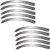 MARGUERASW Set di 10 maniglie per mobili da cucina, cromate, maniglie per porte in nichel spazzolato, maniglia da cucina, manico da cucina, in acciaio inox, interasse 192 mm