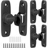 RUNYU 2 Pezzi 90/180 Scorrevole Chiusura per Porte Scorrevoli, Serratura Porta Scorrevole con Viti, Chiusura Della Porta, Chiavistello per Porta in Legno Giardino Cucine Finestre, Nero