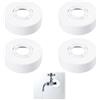 JiaHeHe Set di 4 rosette miscelatore doccia regolabili, copritubo radiatore 3 misure (Ø 21/25/33 mm), installazione semplice, materiale ABS, per rubinetto doccia, radiatore e tubi, 60 x 20 mm