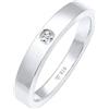 DIAMORE Elli DIAMONDS Anello Donne Solitario Classico con Diamante (0,015 ct.) in Argento Sterling 925