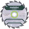 Metabo Lama per sega cordless cut wood - classic, 165 x 1,6/1,0 x 20 Z18 WZ 20° (628272000) diametro x larghezza di taglio x foro: 165 x 1,6 x 20 mm, materiale: HW/CT, numero di denti: 18