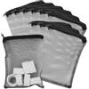 AMANDELIZABE 11 pezzi sacchetti filtro per acquario, sacchetti carbone attivo acquario, sacchetti rete fine, 14 x 20 cm, per acquari, laghetti, vasche per pesci, vasche per fontane, piscine
