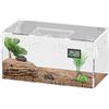 Giznzg Serbatoio terrario per rettili, lumache, terrario in acrilico, trasparente, con temperatura, igrometro, ragni, terario, scatola di allevamento rettili, serbatoio L (senza vassoio)
