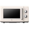 Silva Schneider MW-R 25.3 Retrò Microonde 20L, 700 Watt, 6 livelli di potenza, timer, manopole cromate e maniglia, segnale terminale, colore beige