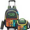 HTgroce Zaino Trolley Scuola Elementare Bambino Zainetto Trolley Scuola Elementare Bambino Borsa da viaggio