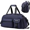 Suweir Borsa da viaggio grande da uomo e donna, 65 l, con scomparto per scarpe e scomparto asciutto bagnato, grande capacità, da viaggio, per sport, fitness, Blu-k148, 32 litri, Borsa da viaggio