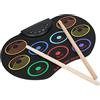 Phefop Batteria Elettronica a Colori, Supporta le Funzioni di Registrazione e Riproduzione, Pad per Batteria Elettronica Compatta, Resistente per la Casa dei Bambini (Arcobaleno colorato)