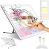 elice Tavolo Luminoso A3, Ricaricabile a LED, 3 Colori, Regolabile in Modo Continuo e 6 Livelli di luminosità, lavagnetta Luminosa a LED Ricaricabile per Diamond Painting, Disegno, Schizzo