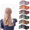 Zuzer 6 Pezzi Pinze per Capelli Donna, Mollettone Antiscivolo, 6 Colori Diversi, Fermaglio Capelli Ovali per Ragazze e Donne, Ideale per Sport, Lavoro, Tutti i Giorni