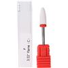 Yosoo Health Gear Punte per Trapano per Unghie, Punte per Manicure in Ceramica, Punte in Ceramica, Testa Abrasiva per Lucidatura per Unghie in Gel per Cuticole Manicure Pedicure, Rosso(Testa piatta tonda F)