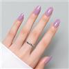 Luxbon Rounded Press On Nails con colla per unghie No-Cure e kit di strumenti - Punte in gel morbide corte 25-30 pezzi, unghie finte riutilizzabili, si adattano perfettamente, viola