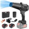 Rouzin Soffiatore a batteria turbo, con 2 batterie da 21 V, mini ventilatore a batteria, portatile senza fili, ventilatore per la cura del prato, terrazza