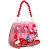 AIR-VAL INTERNATIONAL Hello Kitty Beauty Pochette con Collana di Perle | Set di Trucco per Bambini con Rossetto, Smalto e Accessori a Forma di Cuore