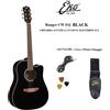 EKO RANGER CW EQ BLACK CHITARRA ACUSTICA ELETTRIFICATA NERA + TRACOLLA +CAVO