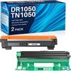 INK4U TN1050 Toner + DR1050 Tamburo Compatibile con Brother DR-1050 Tamburo TN1050 Toner Nero per HL-1110 HL-1112 HL-1210W HL-1212W MFC-1810 MFC-1815 MFC-1910W MFC-1915W DCP-1510 DCP-1512 DCP-1610W