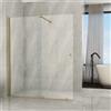 Idrom Parete Doccia Walk-In Scorrevole Profili Oro 8mm H195cm