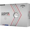 Callaway 643015912, Chrome Soft X LS, Palline da Golf, Edizione 2022 Unisex Adulto, Bianco, M