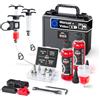 Borgen PRO kit spurgo per freni Shimano, Tektro e TRP bicicletta - kit di spurgo con istruzioni, 2× olio minerale liquido, kit di spurgo, kit spurgo freni bicicletta