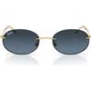 Ray-Ban Occhiali da Sole RB3767 001/4C Oro Arista/Blu Sfumato Grigio Scuro Unisex 54/18/145