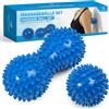 YANGTSUNG Palline Massaggio 2 Palle, Palline Massaggio e Lacrosse Ball, Sfere da Massaggio per Deep Tissue Massaggio, Fisioterapia, Rilascio Miofasciale, Auto-massaggio