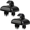 JiaHeHe Confezione da 2 clip nere per alette parasole, compatibili con Audi A1, A3, A4, A5, A6, A7, B6, B7, B8, Q3, Q5, S4, S5. Supporti universali per alette parasole auto Audi.