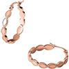 Purelei® PURELEI Orecchini a cerchio in cocco, eleganti con dettagli ovali opachi e sfere in metallo, in acciaio inossidabile dorato, argentato o rosa, 24 mm di diametro, Normal, Acciaio inossidabile