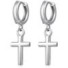 ZDaoBen Orecchini Croce in Argento Sterling 925 Orecchini Pendenti Cerchio Croce Gioielli Religiosi Cristiani Regali per Donne